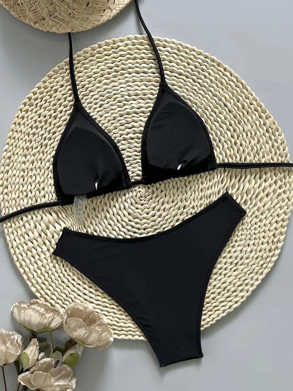 Luxury Black Diamond Bikini Set 2026 Women Halter Push Up Bra High Waist Swimsuit Beach Bathing Suit Holiday Swimwear Large Size