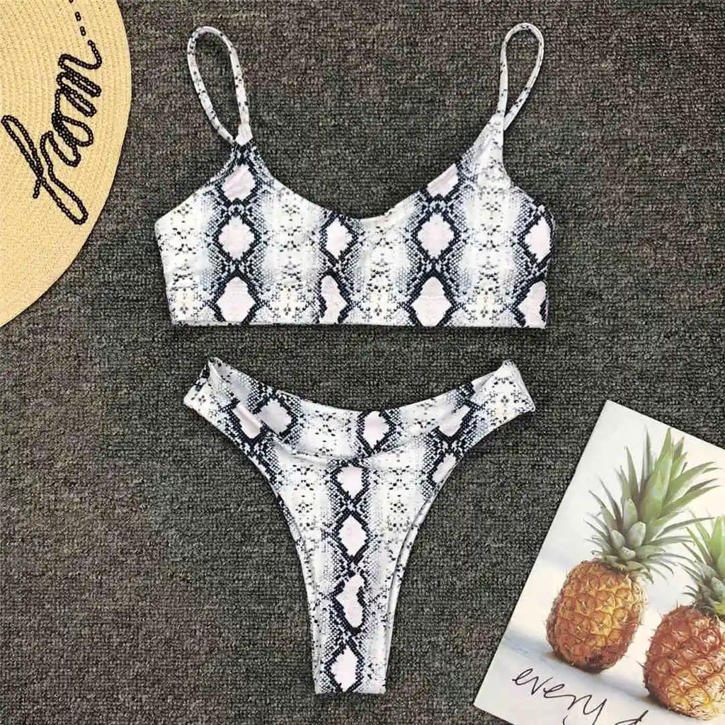 New S - XL Sexy Hot Pink Leopard Bikini Women Swimwear Female Swimsuit Two-piece Bikini set Bather Bathing Suit Swim Lady V871P