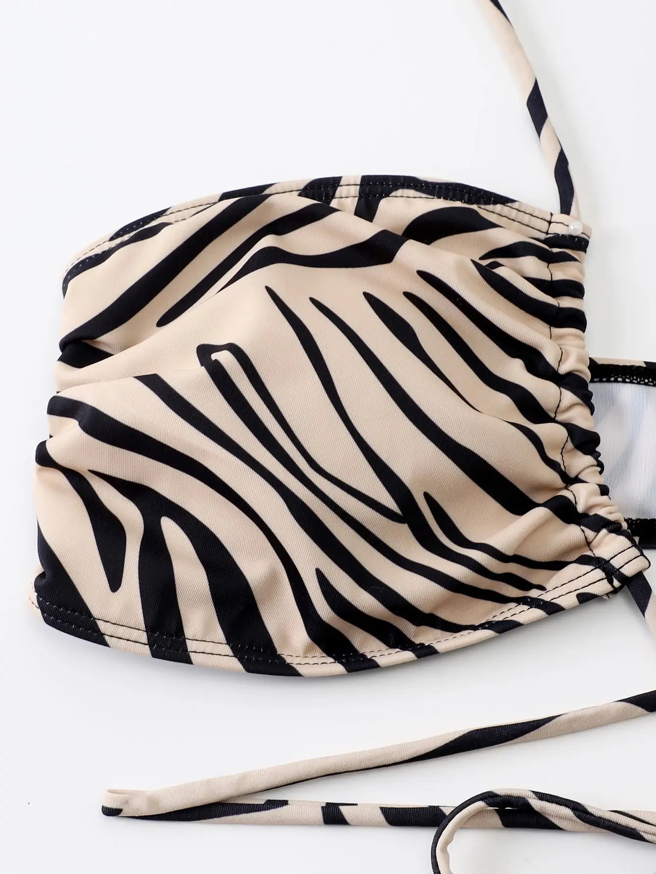 3pack Zebra Stripe Bikini Women Lace Up Swimsuit Beach Skirt 2026 Swimwear Female Padded Bathing Suit Swimming Beachwear Summer