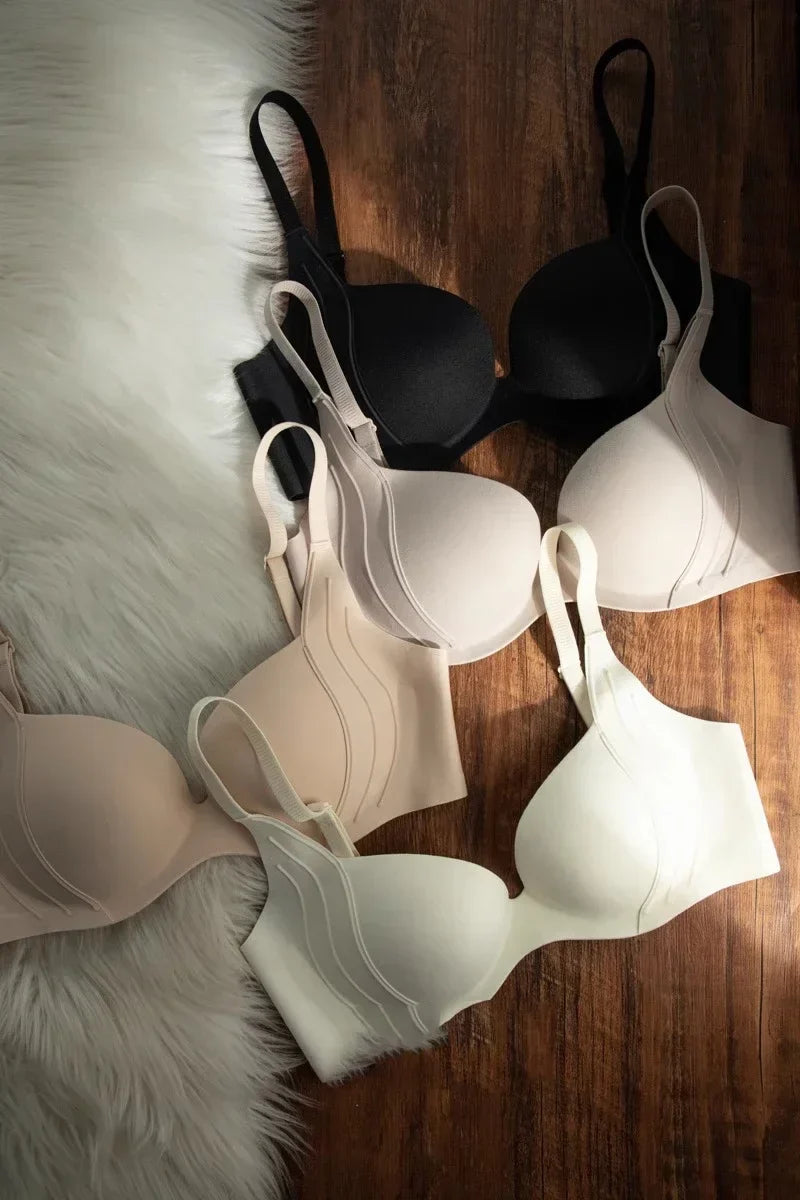 MOYISU Anti-Sag Full Coverage Bra Small Bust | Wireless Push Up Lift | Seamless Bralette for Summer Cooling Comfort CA Underwear
