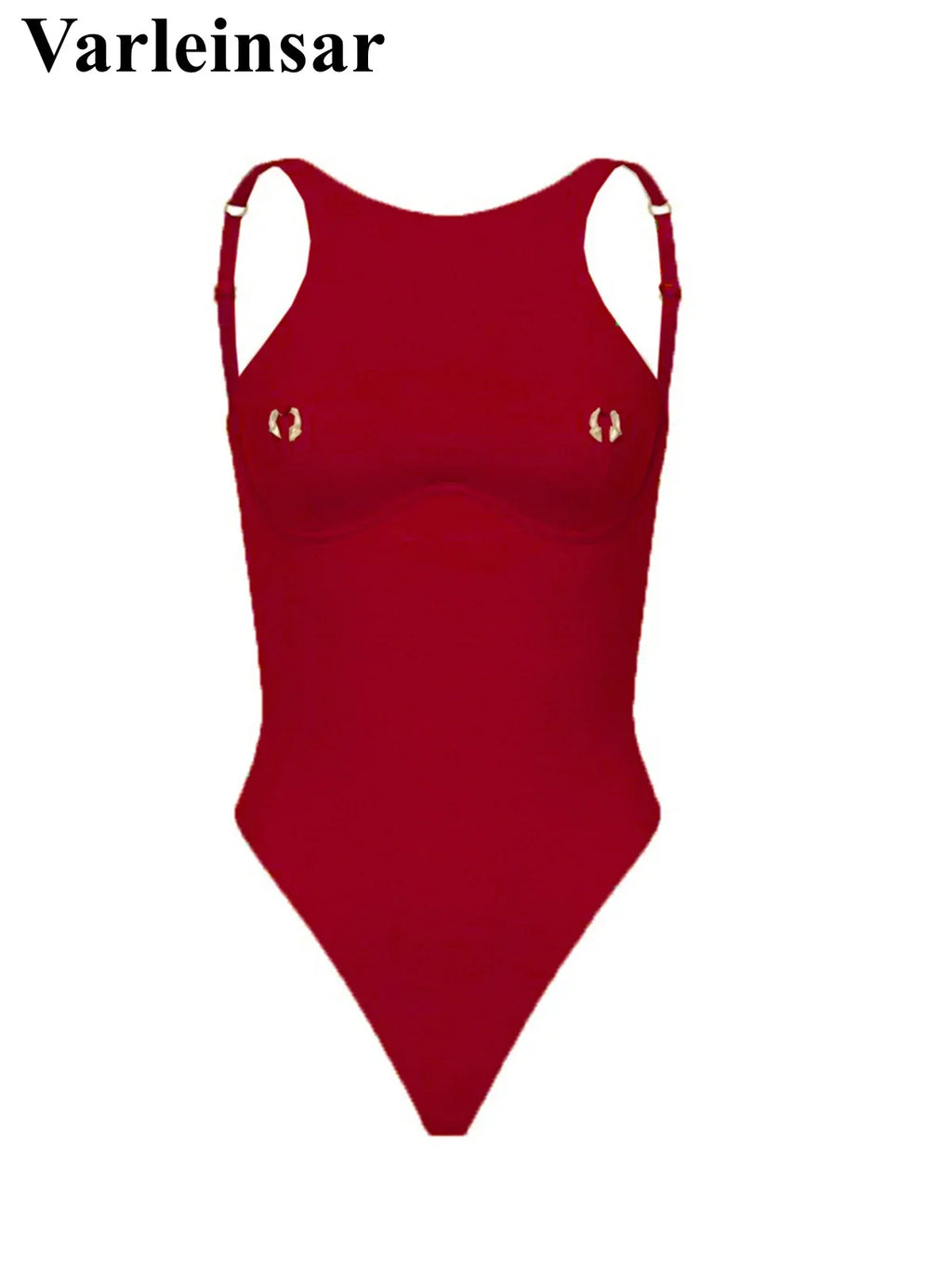 Metal Ring Backless Black Women Swimwear One Piece Swimsuit Female Brazilian High Leg Cut Padded Bather Bathing Suit Swim V7512
