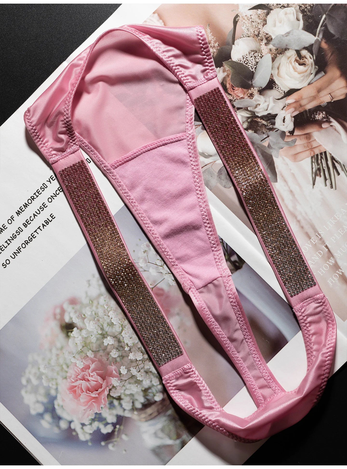 Letter Sexy Panties Women Thongs Rhinestones Diamonds G-string Sports Thong Low Waist Shorts Briefs T-back Fitness S-XL
