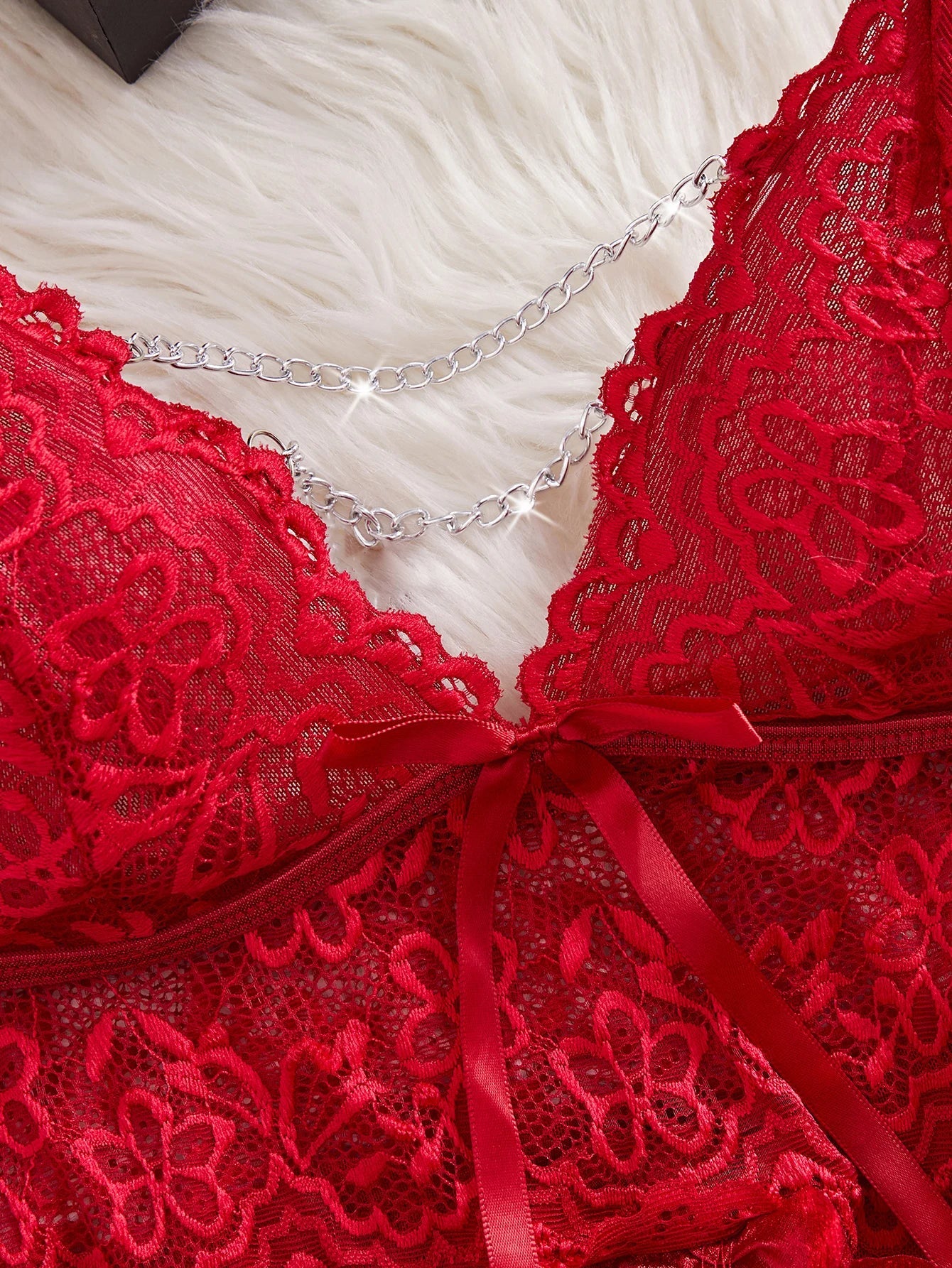 Transparent Hot Sexy Lingerie Women's Underwear See Through Flower Edging Lace Nightdress And Thongs Pijamas Sets Female Nighty