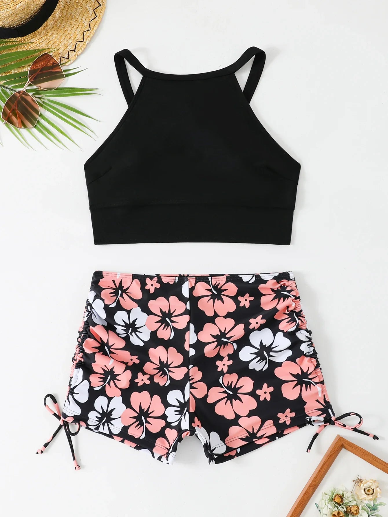 2026 High Waist Bikini Women High Neck Swimsuit Printed Swimwear Female Padded Beachwear Bathers Bathing Swimming Swim Suit