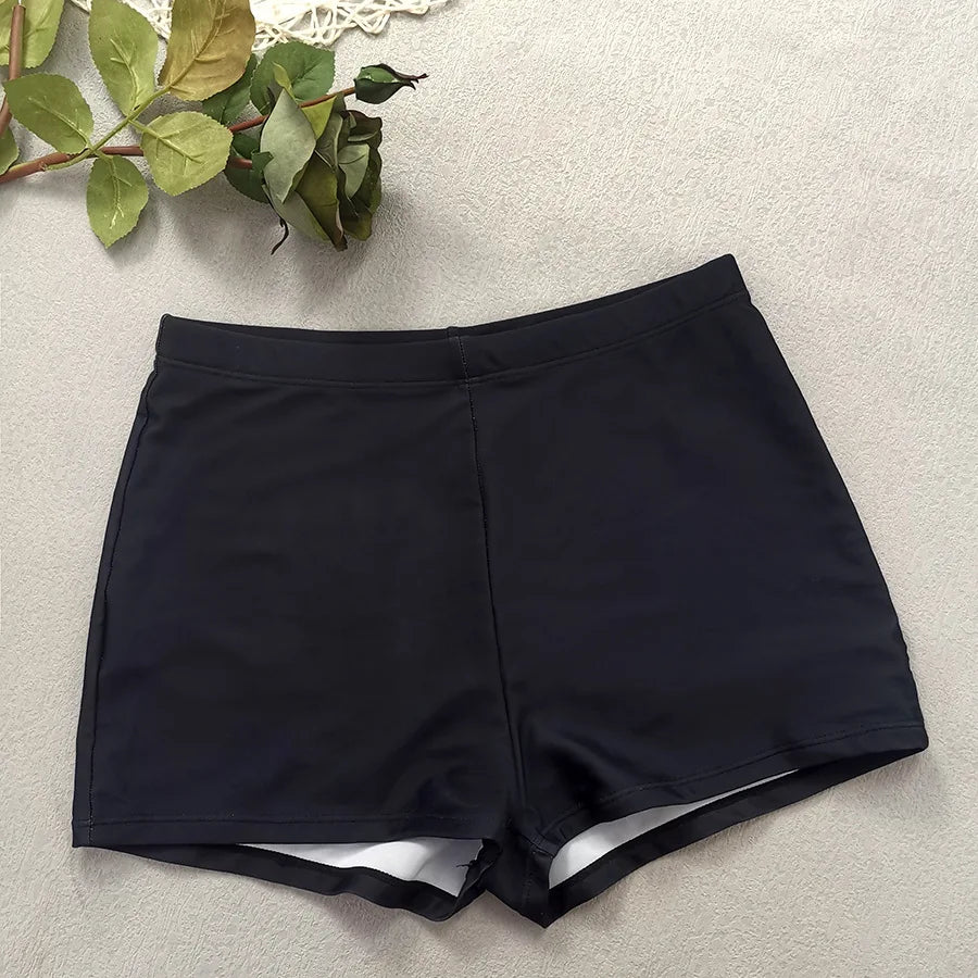 Vintage Black Flower Print Skirt Bikini Set 2026 Front Bow Crop Top Bathing Suit Swimwear Women's High Waist Swimsuit Tankini