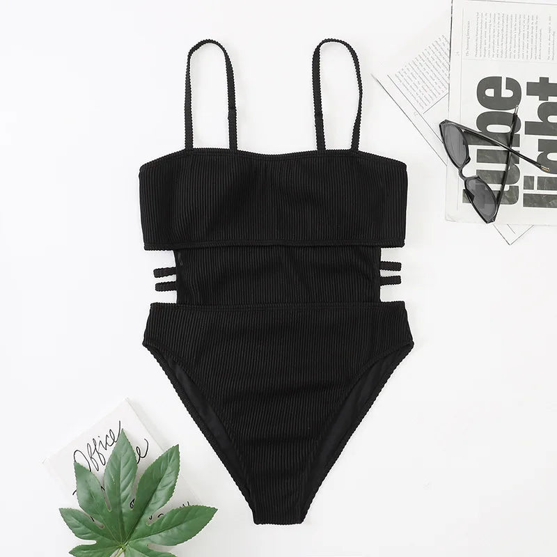 2026 Swimsuit One Piece Solid Swimwear Women One-piece Bathing Swim Suit Female Padded Beach Wear Swimming Summer
