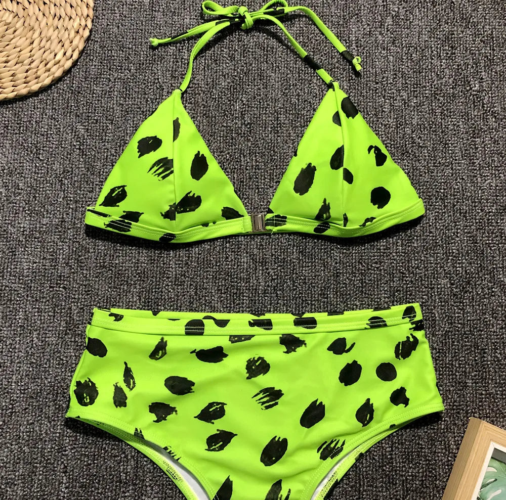 Sexy Bikini Women Swimwear Swimsuit Leopard High Waist Bikinis Set Bathing Suit Beach Bikini Female Push Up Banadores Mujer 2026