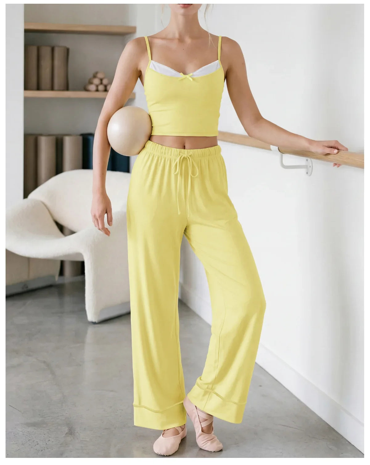 Color-block Fake Two-piece Yoga T Shirts Women Thin Straps Bow Padded Slim Sports Camisole Gym Running Training Fitness Tank Top