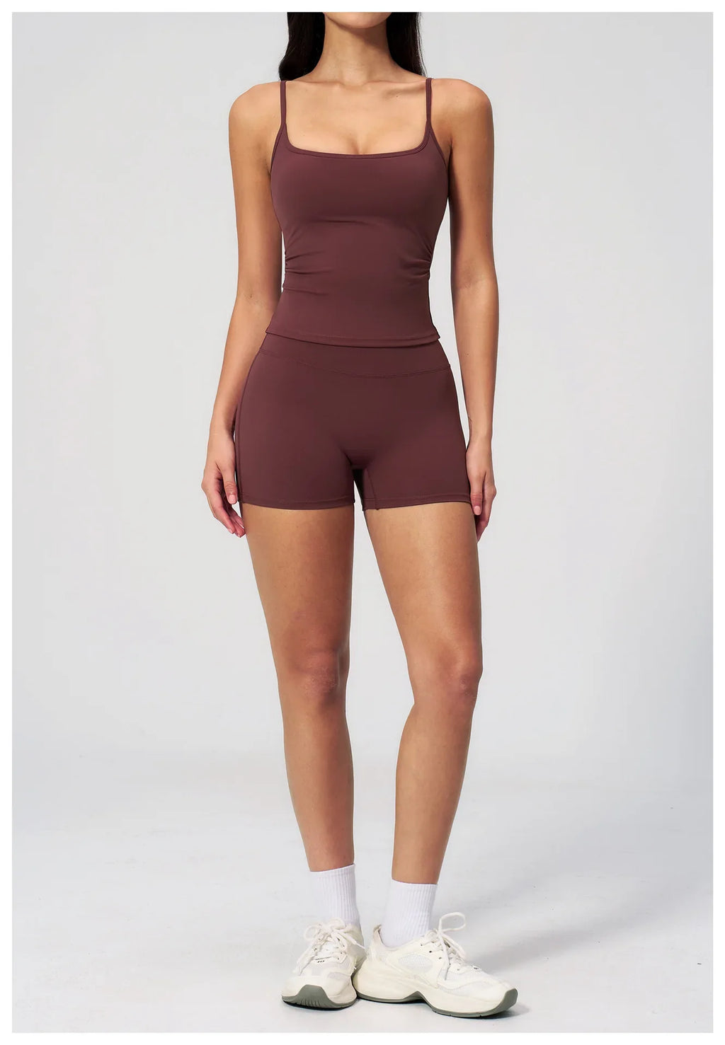 2 Piece Shaved Yoga Sets Women Hip Lifting Shorts Fitness Suit Outdoor Leisure Running Slimming Sports Vest Workout Tracksuit