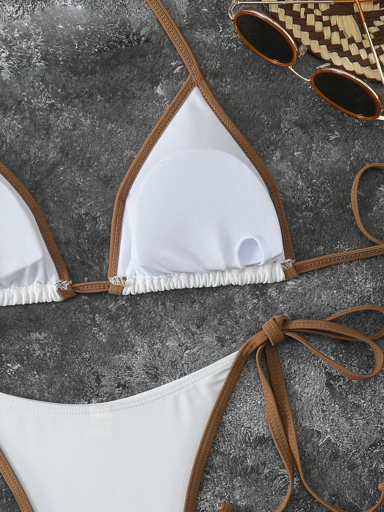 Halter Triangle String Thong Bikinis 2026 Women Sexy Swimsuit Solid Brazilian Swimwear Female Bathers Bathing Swimming Swim Suit