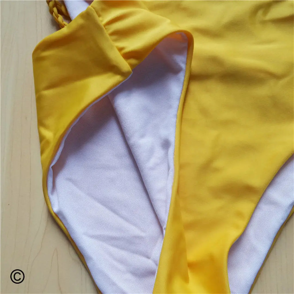 7 Colors 2025 Braided Strap Cross Back Sexy One Piece Swimsuit Women Swimwear Female Bather Bathing Suit Swim Lady V127