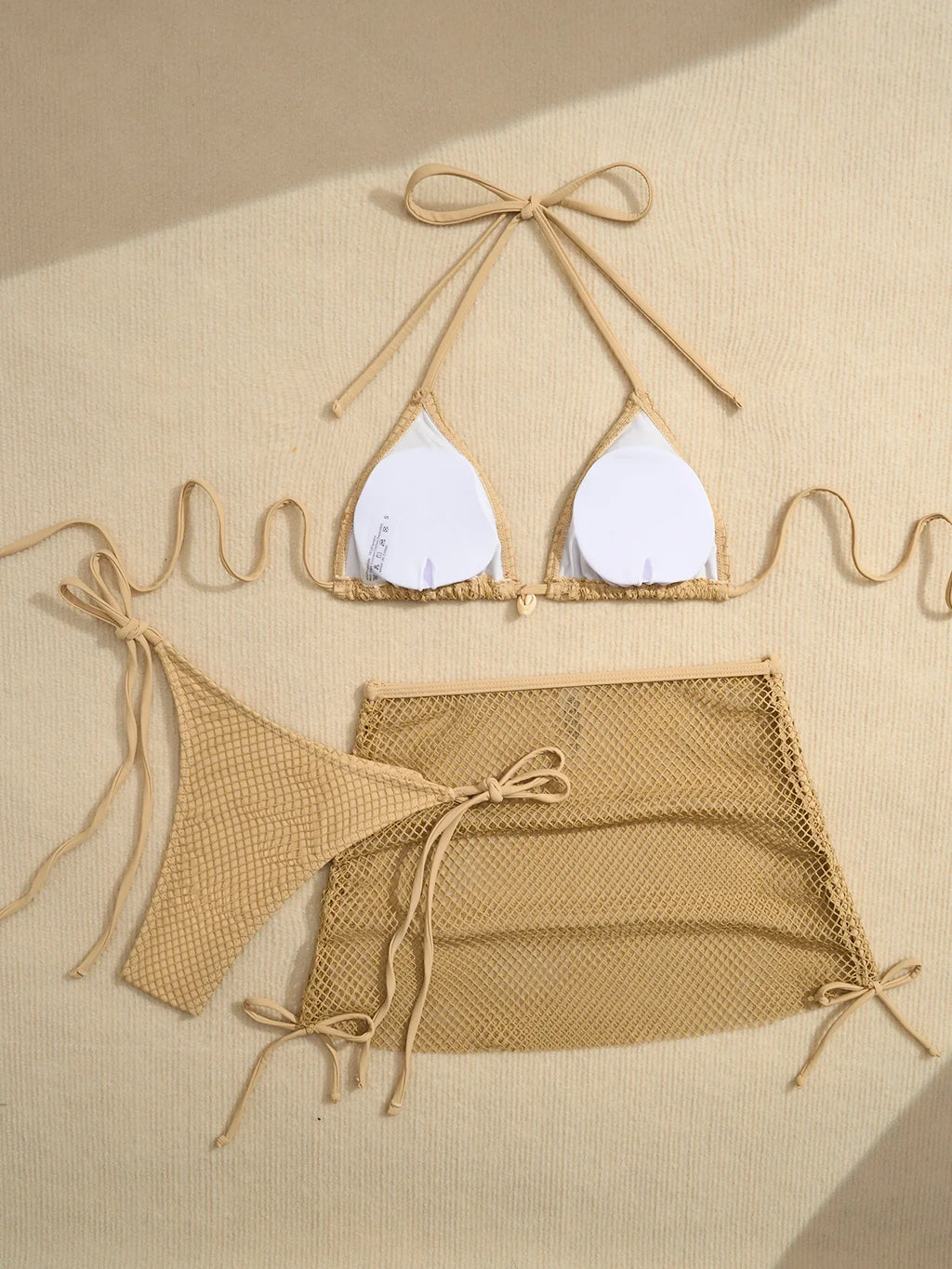 DEKA Mesh Bikinis Female Swimsuits Women's Three-Piece Swimwear Beach Swim Wear Bathing Suits Brazilian Bikini Set Pool Bather