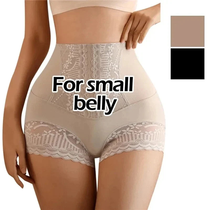 High Waist Lace Flat Belly Shorts For Women Slimming Panties Shapewear Tummy Control Underwear Female Hip Lifting Pants