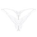 Double-Layer Thin Strap Sexy Thong Butterfly Embroidery Low Waist Sexy Bikini Pure Lace Sequins T-Shaped Panties Sexy G-strings