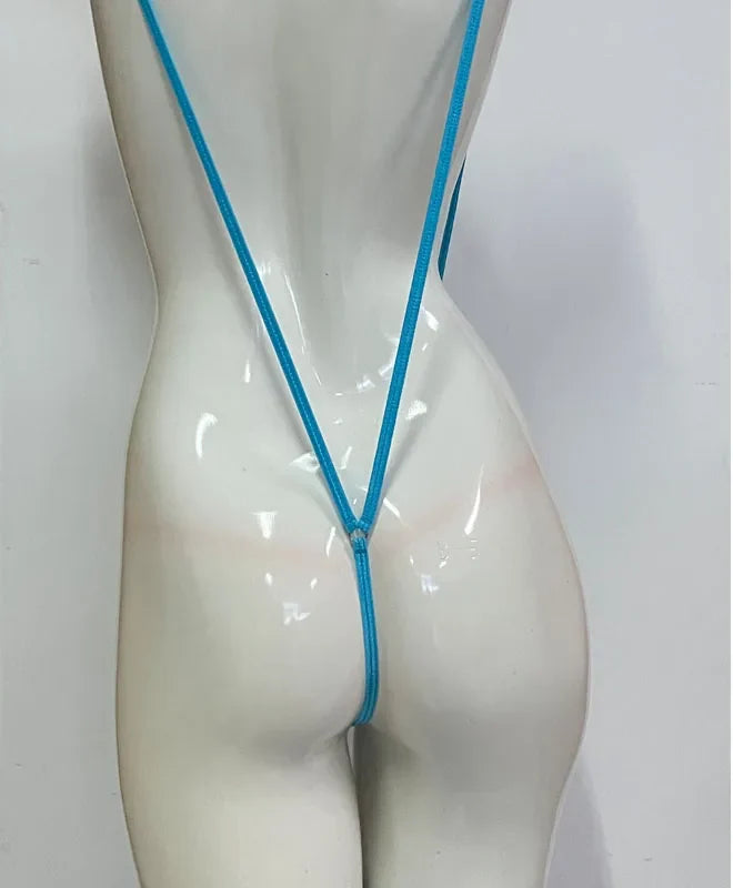 DEKA Bikini  Women Transparent Swimwear See Through Bodysuit Sheer Erotic Lingerie One Piece Swimwear Halter Backless G-string