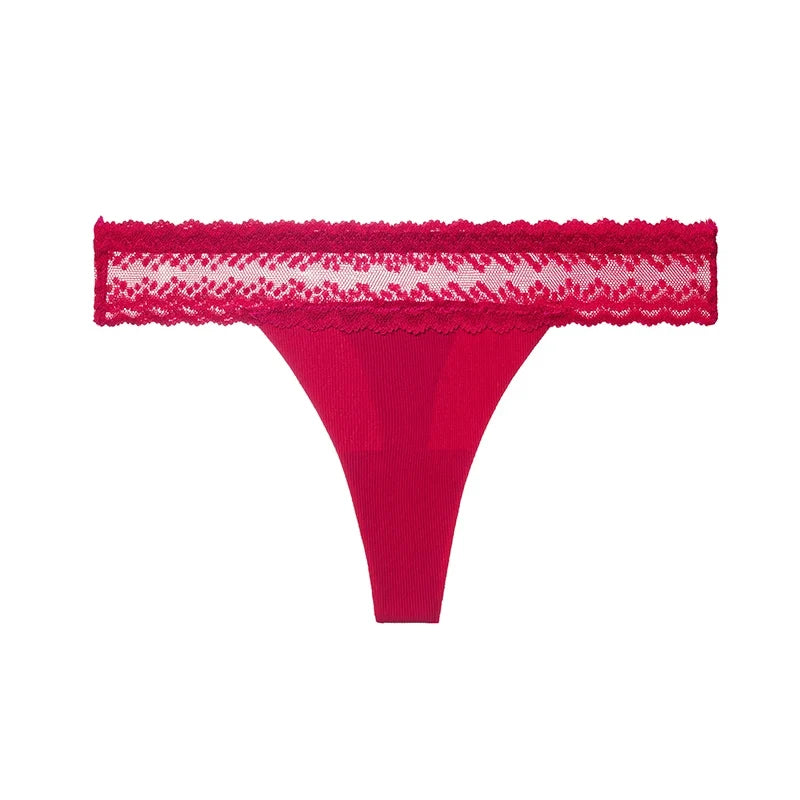 Ice Silk Girls G String Sexy Panties Women Briefs Thong Seamless Lace Underwear Yoga oFemale Thin Low Waist Lingerie Size S-XL