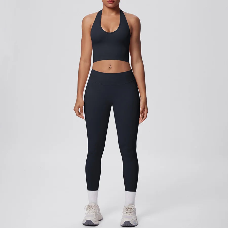 2pcs Yoga Set Gym Outfits Clothes Athletic Wear Yoga Suits For Women Fitness Set Tracksuits Sports Bra Gym Leggings Sportswear