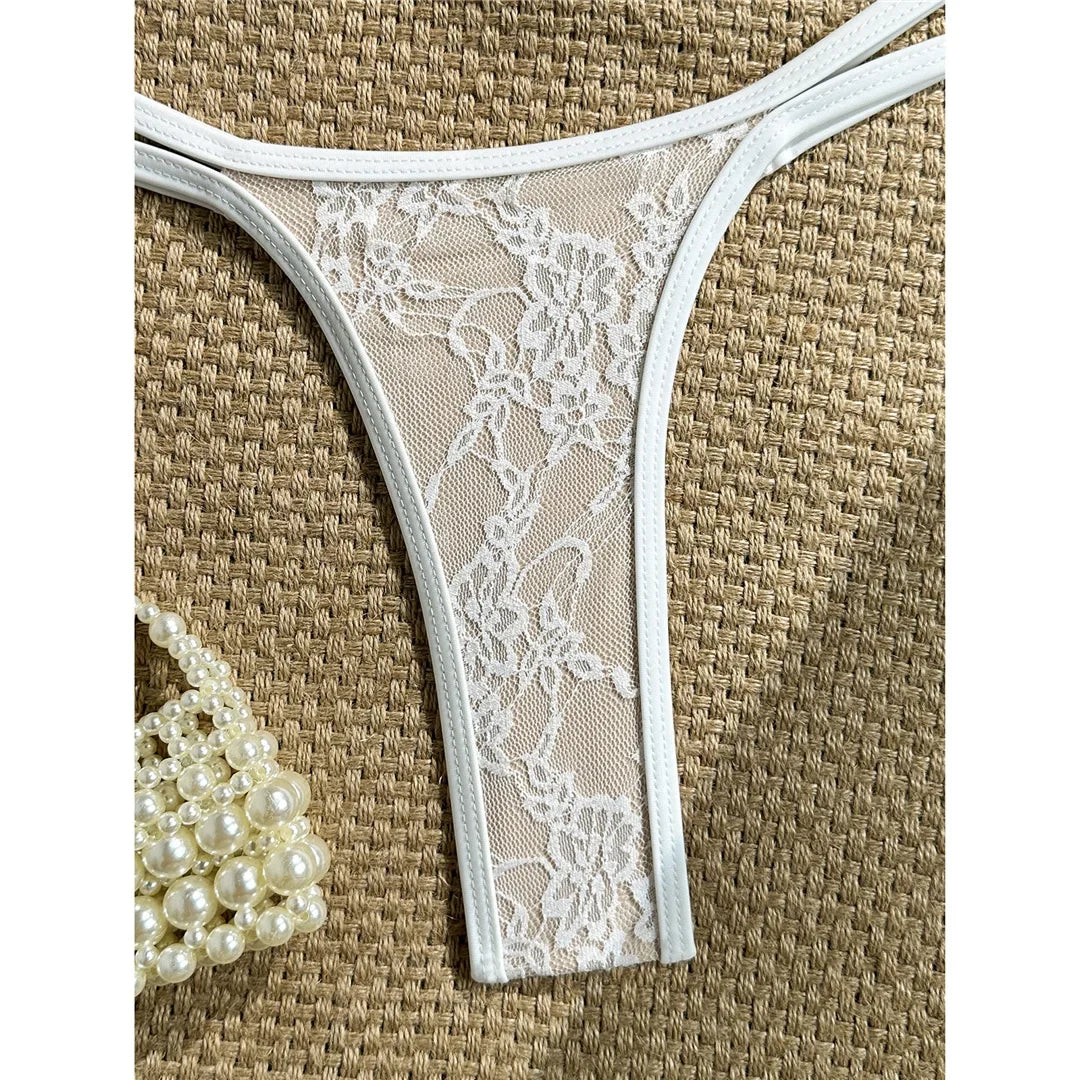 Sexy Extreme String Mini Micro Thong Bikini Female Swimsuit Women Swimwear Two-Pieces Bikini Set Bather Bathing Suit Swim V8373