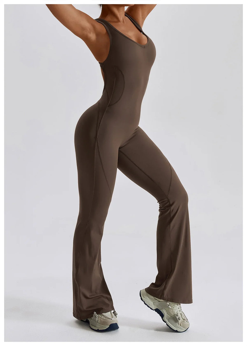 Women Fitness Bodysuit Backless One Piece Yoga Set Jumpsuit Sports Gym Workout Clothes Tights Active Wear Slim Playsuit Female