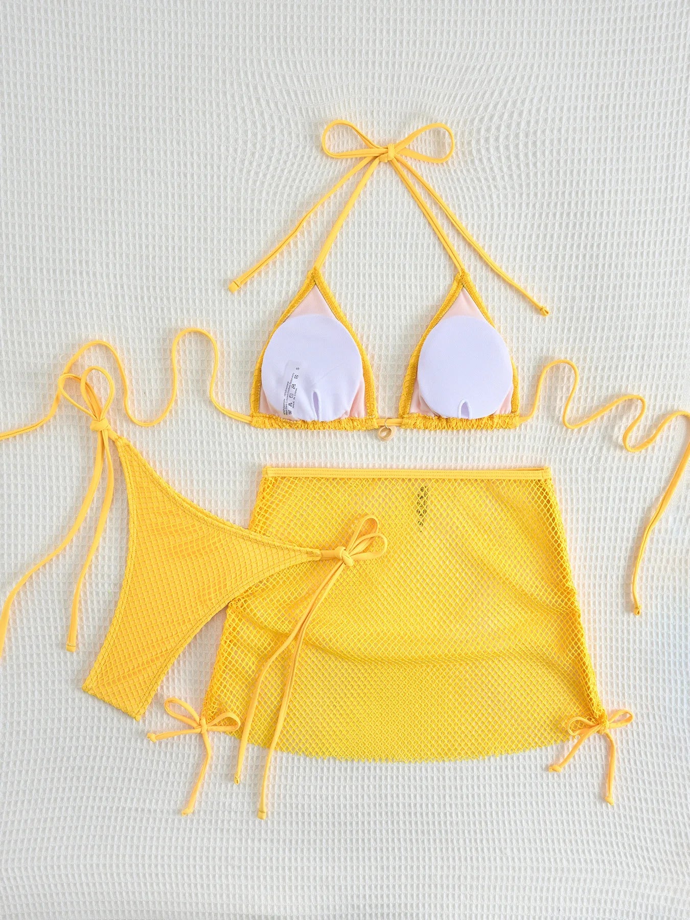 DEKA Mesh Bikinis Female Swimsuits Women's Three-Piece Swimwear Beach Swim Wear Bathing Suits Brazilian Bikini Set Pool Bather