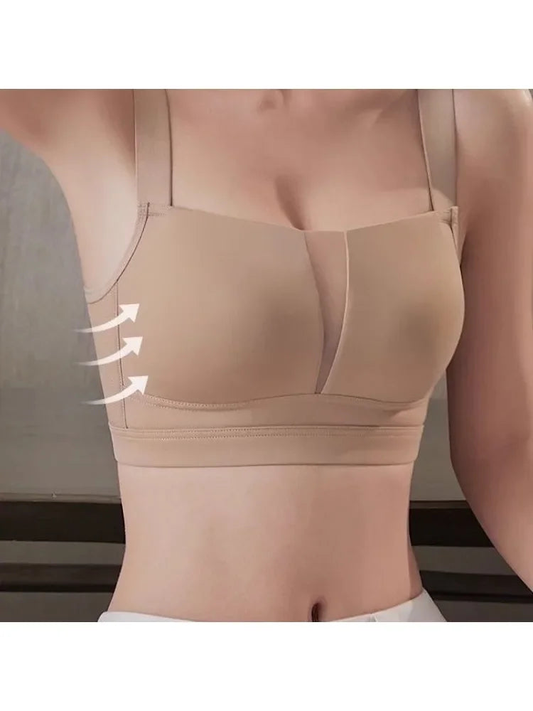 MOYISU Minimizer Bras for DD+ Cups - Wireless Plus Size Anti-Sag Adjustable Bralette Seamless Support CA Sizing Large Bust Women