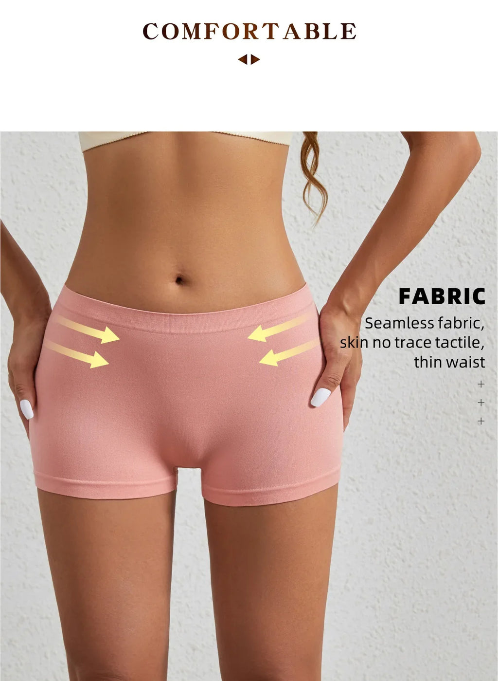 Women's underwear, compression pants, sports shorts, solid color underwear, comfortable and close fitting flat underwear