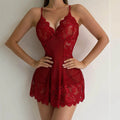 Sexy V-neck Dress Women Halter Lace  A-line Mini Dresses Sleeveless Backless Short Dresses Summer Women Party Clubwear Clothing