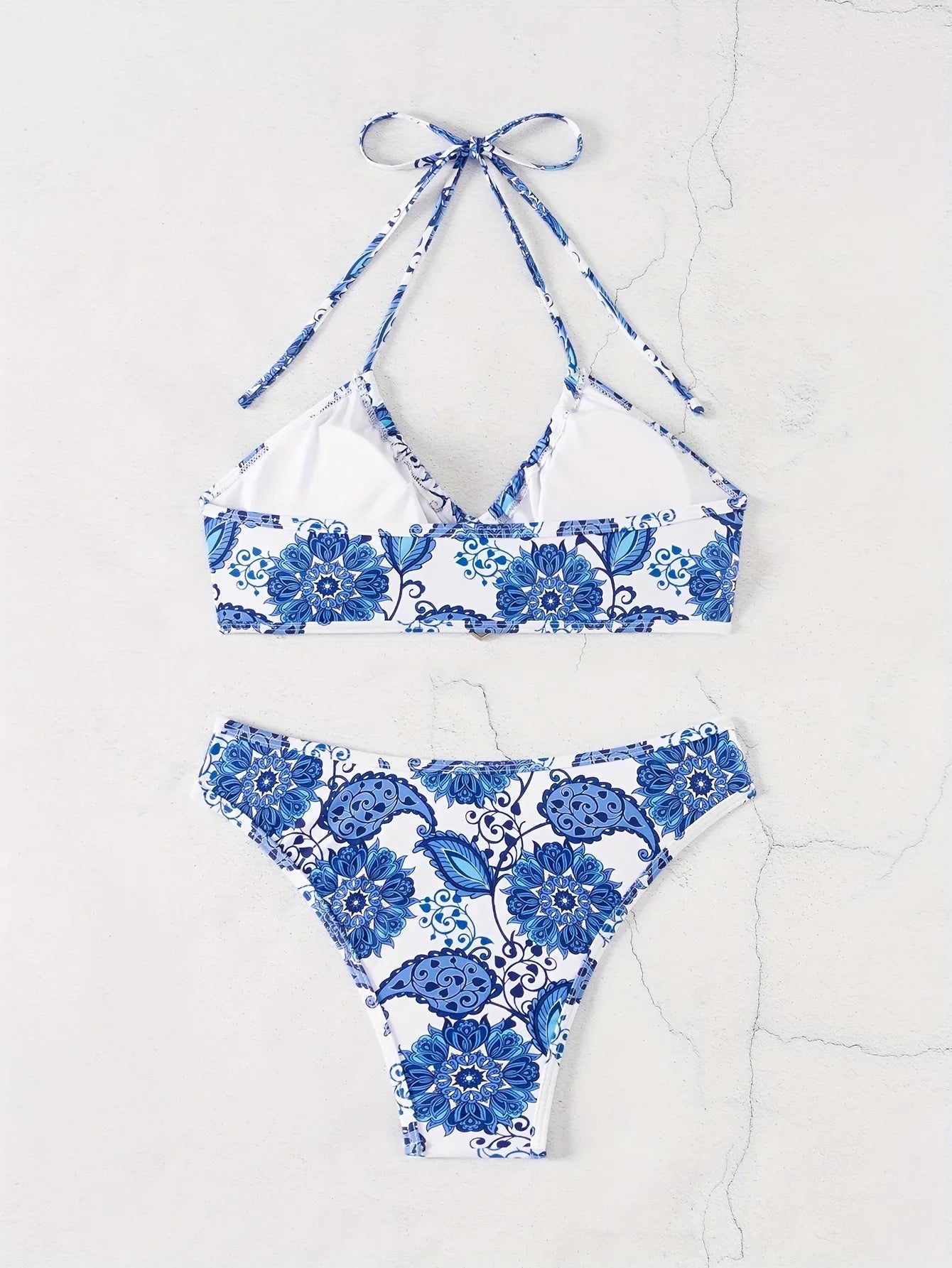 ZTVitality Sexy Print Bikini Set 2025 New Arrival Padded Bra Halter Bandage Swimsuit Women's Swimwear Summer Biquini Beachwear