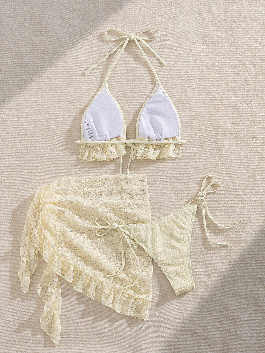 3 Pieces Triangle String Bikini 2026 Women & Tassel Beach Skirt Swimwear Female Sexy Swimsuit Beachwear Bathing Swimming Suit