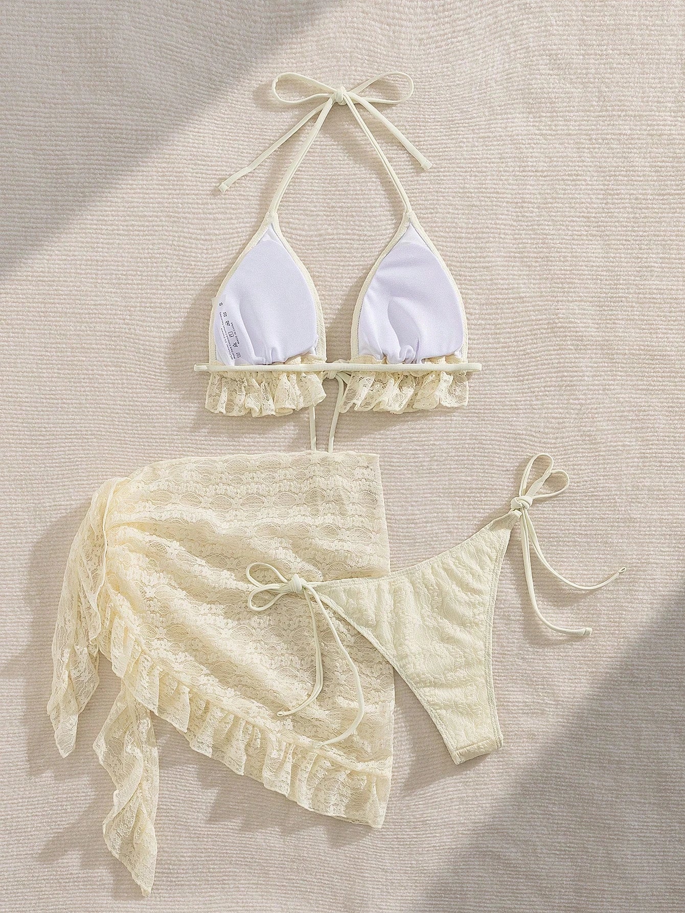 3 Pieces Triangle String Bikini 2026 Women & Tassel Beach Skirt Swimwear Female Sexy Swimsuit Beachwear Bathing Swimming Suit