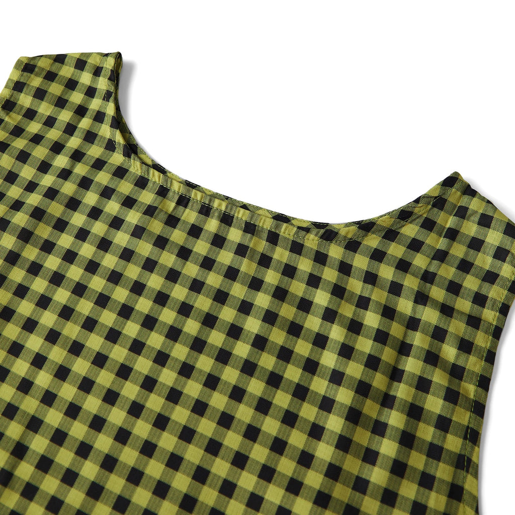 Women’s 2 Piece Summer Pant Outfits Sleeveless Plaid/Stripes Print Tank Tops + Pants Set Casual Streetwear