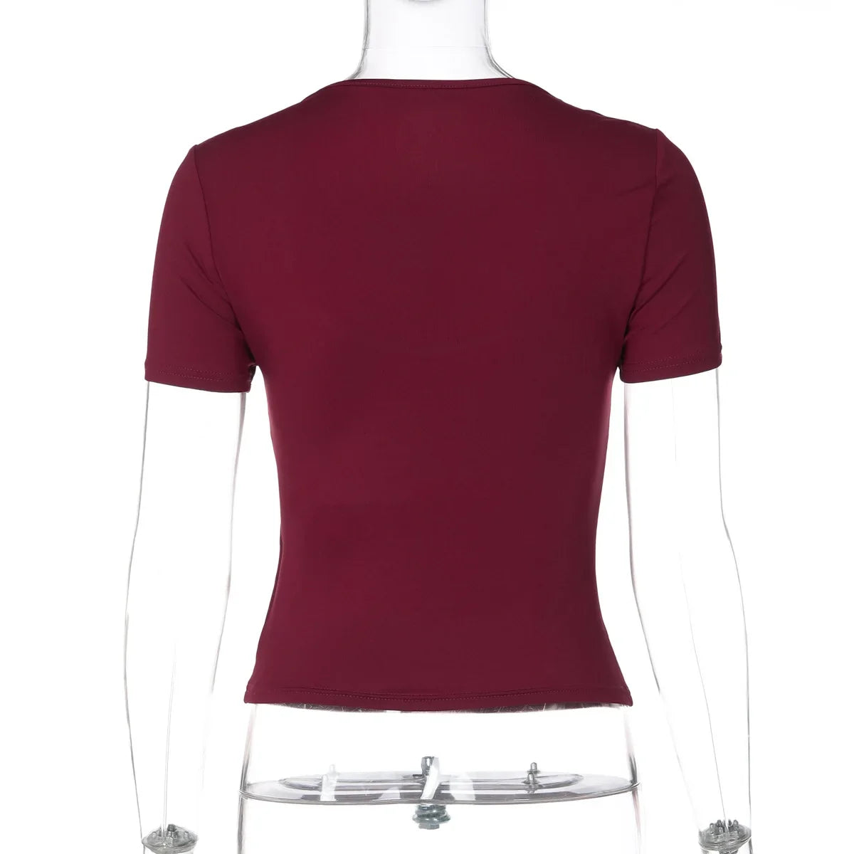 FDYOUI Women's Fashion Lace Patchwork T-shirt Streetwear Ladies Sexy Short Sleeve Bandage Tops Tees Y2K Slim Corset T Shirts
