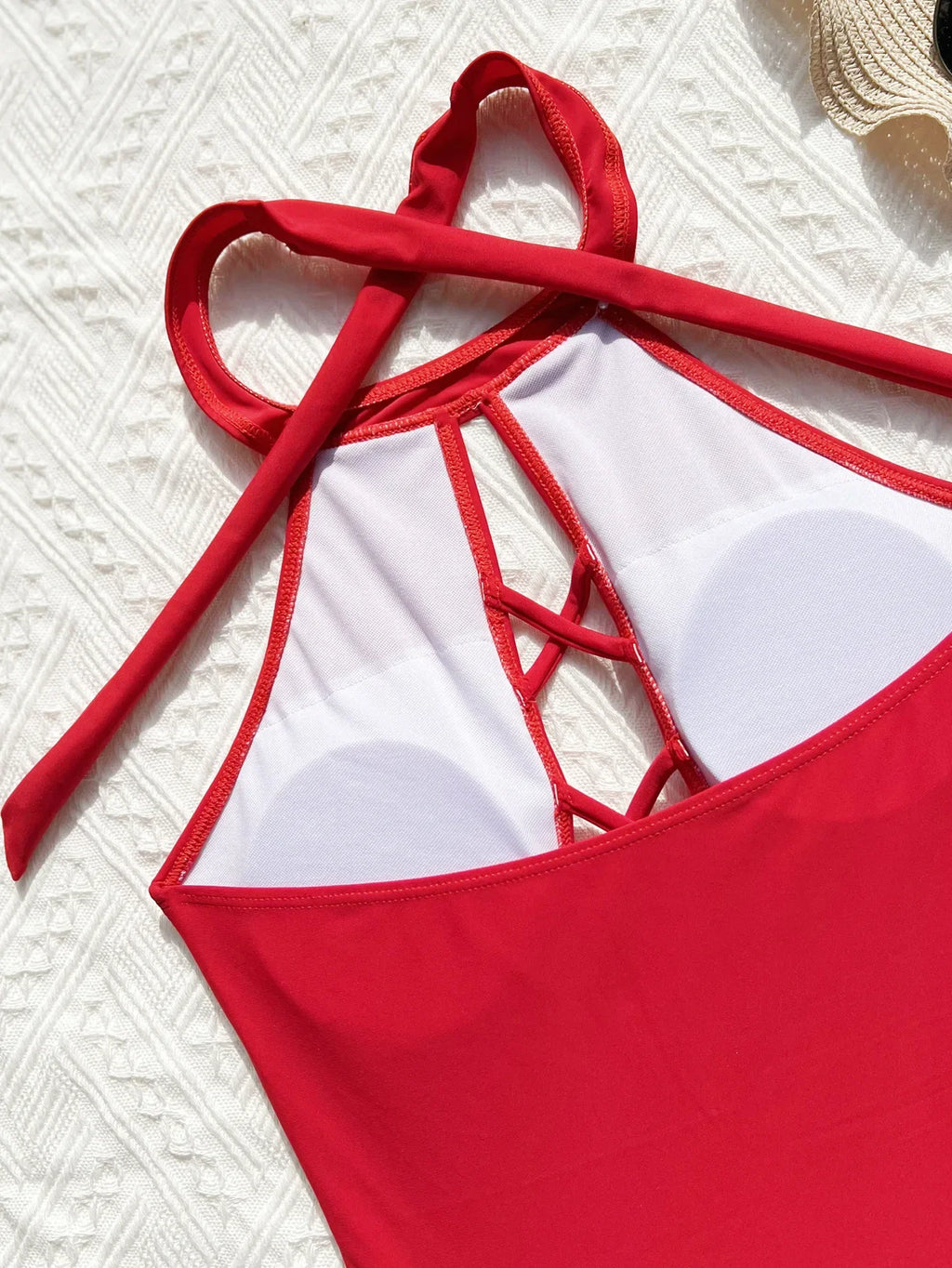 New Sexy High Neck Zipper Women Swimwear One Piece Swimsuit Female Monokini High cut Trikini Ribbed Bathing Suit Swim Bodysuit