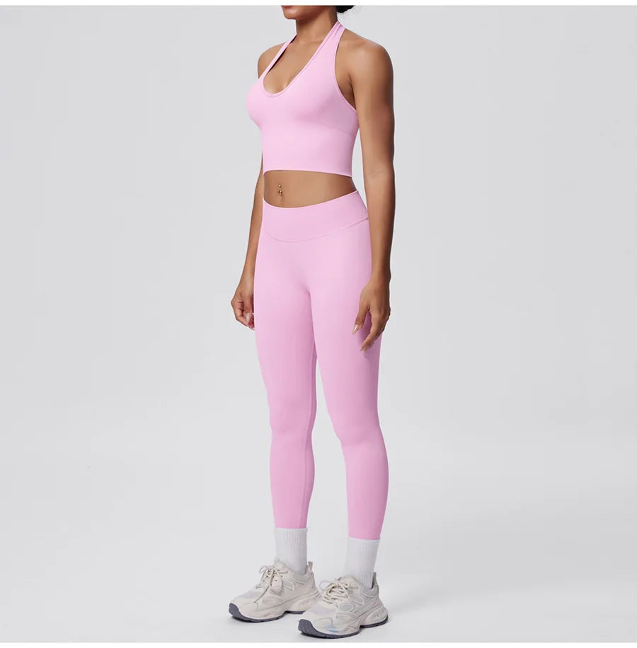 2pcs Yoga Set Gym Outfits Clothes Athletic Wear Yoga Suits For Women Fitness Set Tracksuits Sports Bra Gym Leggings Sportswear