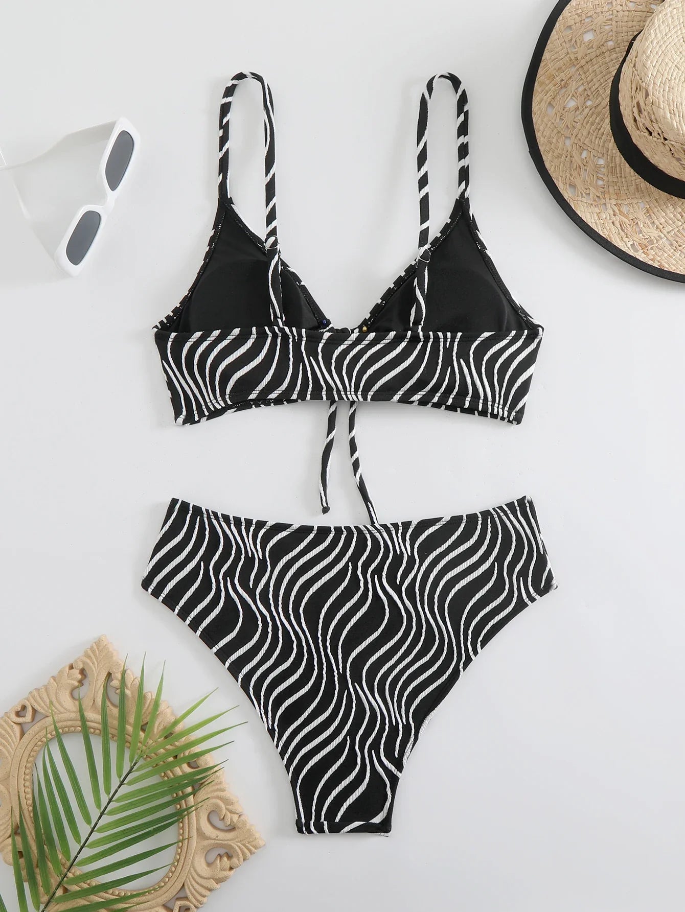 High Waist Bikini 2026 Women Strappy Swimsuit Sexy Striped Swimwear Female Bathers Bathing Swimming Swim Suit Beachwear
