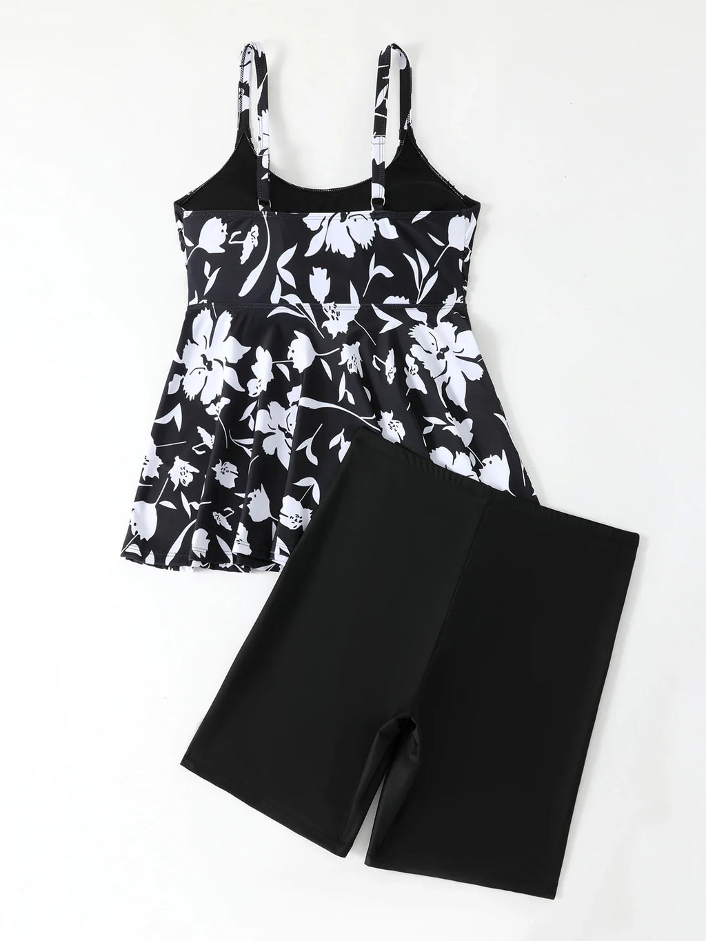 Strappy Printed Tankini 2026 Large Plus Size Swimsuit Women Shorts Swimwear Female Beach Wear Bathers Bathing Swimming Swim Suit
