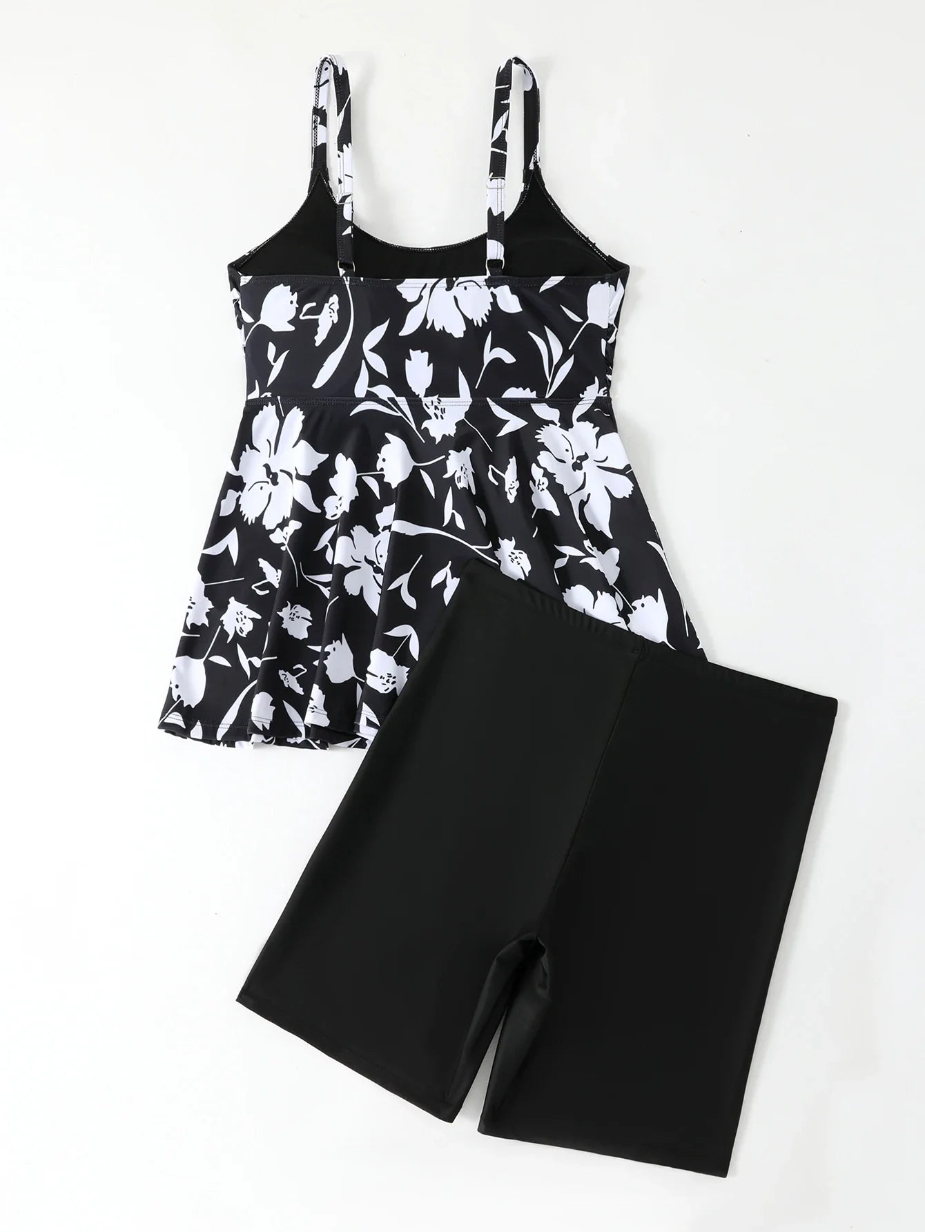 Strappy Printed Tankini 2026 Large Plus Size Swimsuit Women Shorts Swimwear Female Beach Wear Bathers Bathing Swimming Swim Suit