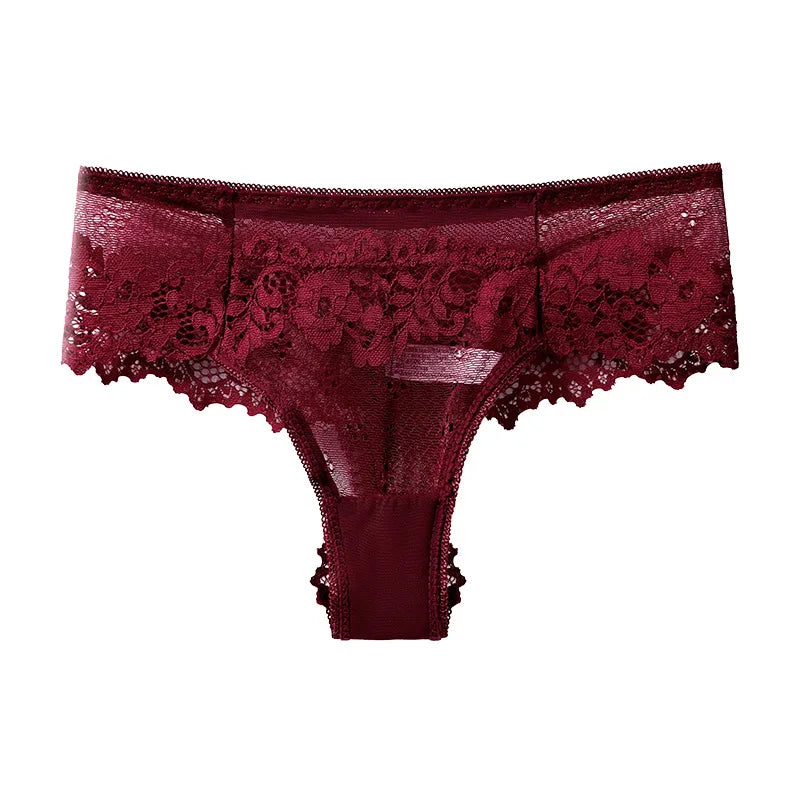 Lace Sexy Girls G String Panties Women Briefs Transparent Thong Thin Hollow Out Underwear Female Low Waist Lingerie Size S-XL