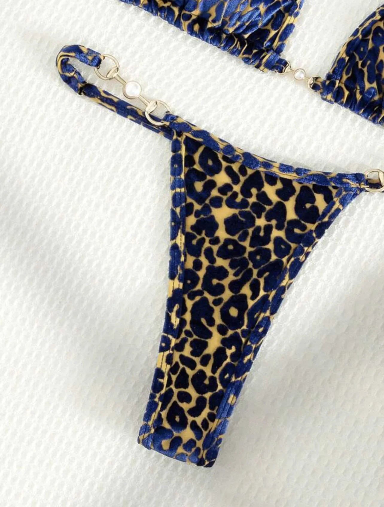 DEKA Sexy Brazilian Shiny Pearl Micro Bikini Faux Leather Swimwear Women Thong Swimsuit Halter Triangle Bikini Set Bathing Suit