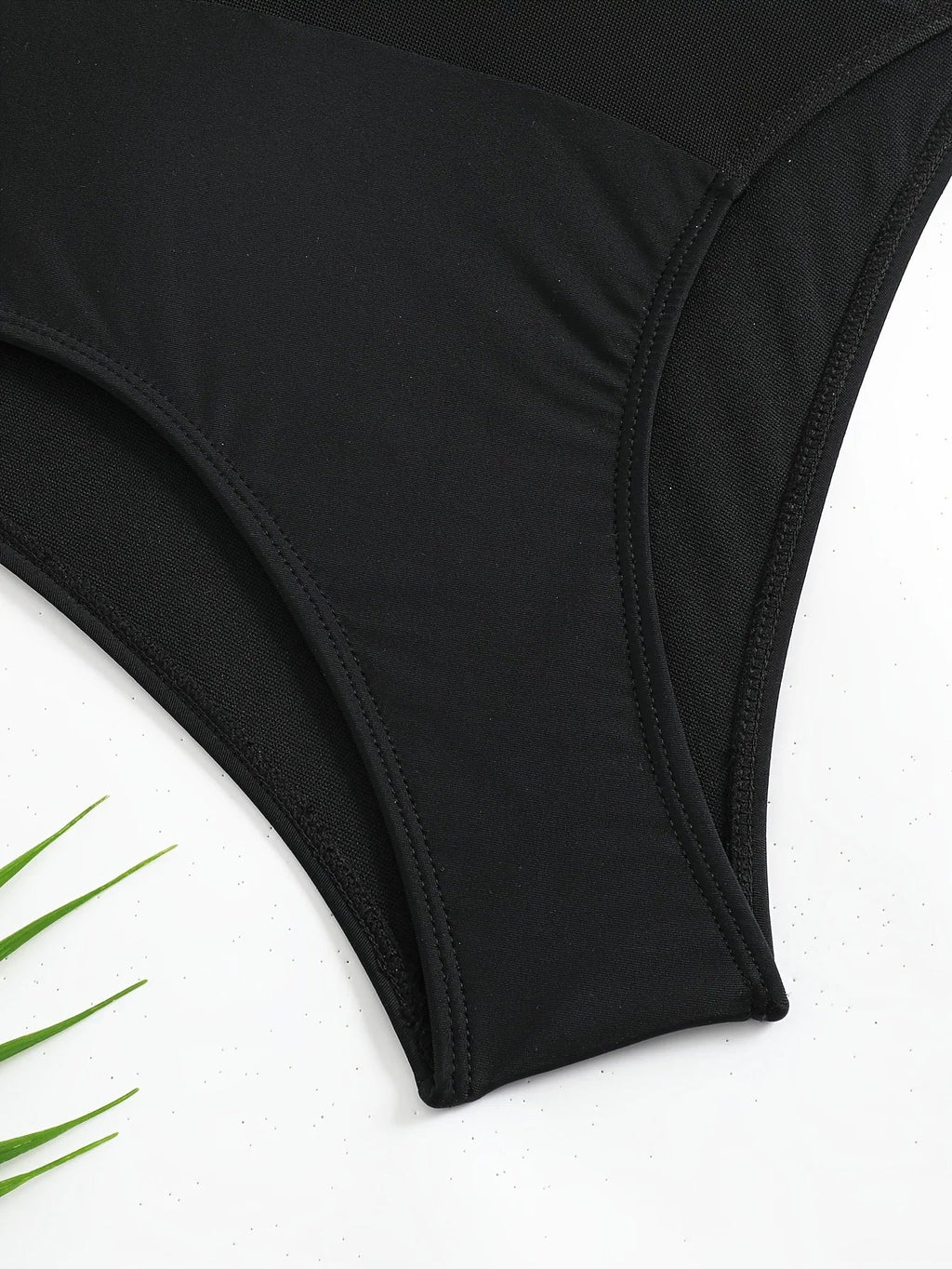 Sexy One Shoulder Swimwear Women 2026 Vintage Mesh Patchwork Transparent Tummy Control One Piece Swimsuit Beach Bathing Suits