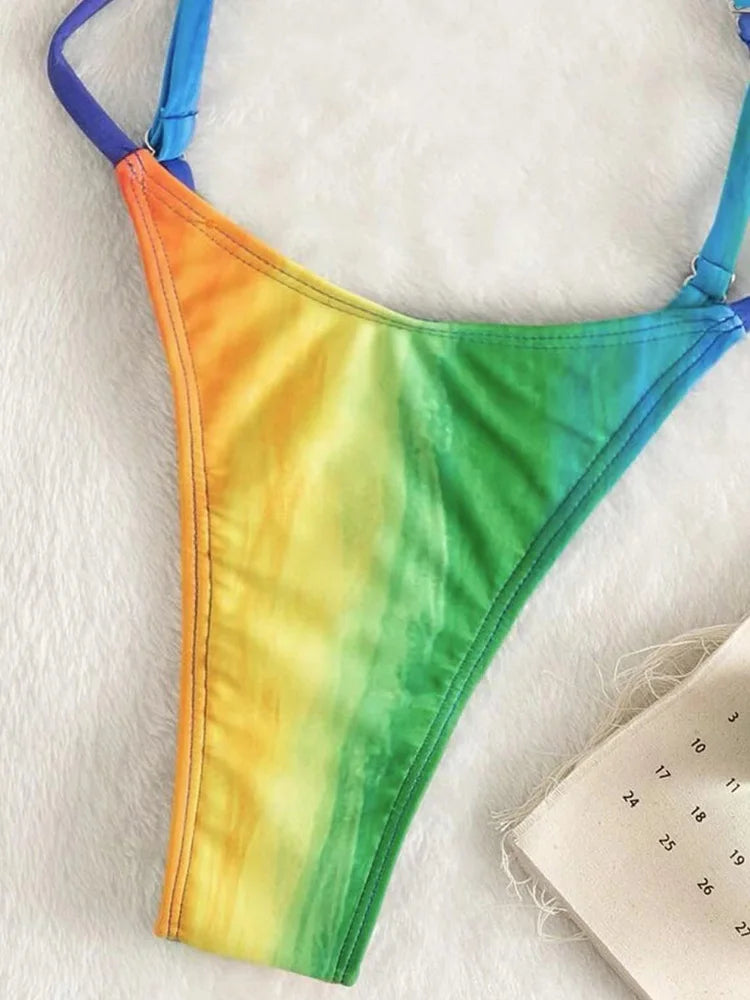 Sexy Extreme Mini Micro String Women Swimwear One Piece Swimsuit Female Cross Backless Monokini High Cut Bathing Suit Swim Lady