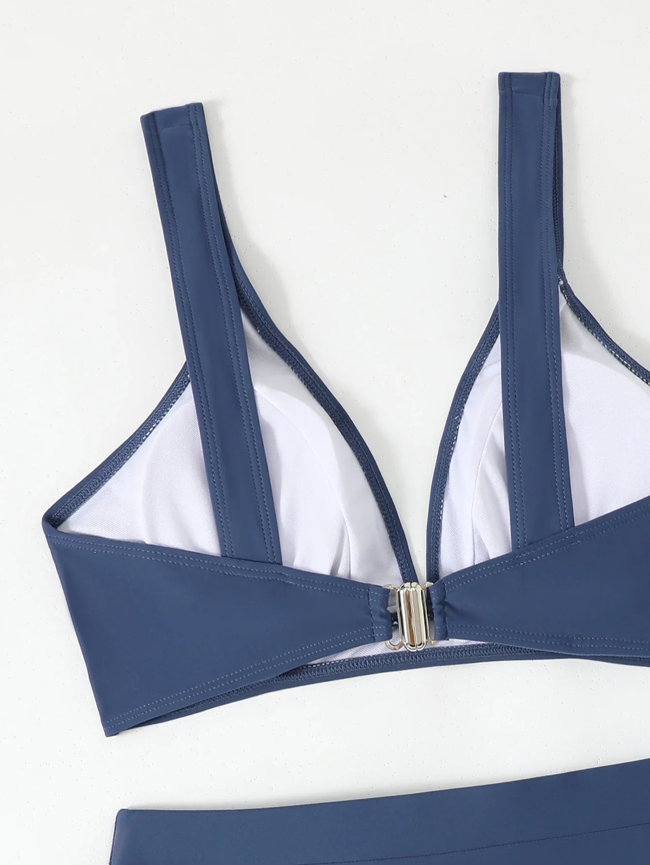 2026 High Waist Bikinis Women V-neck Swimwear Female Sexy Strappy Swimsuit Solid Bathers Bathing Swimming Swim Suit Beachwear
