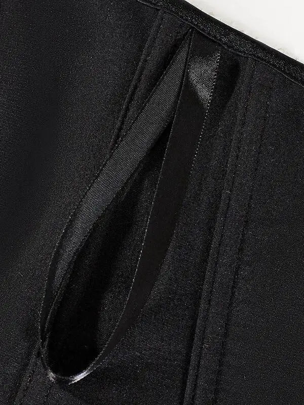 Push-Up Chest Support Glossy Fishbone Sexy Style Waist Cincher Tummy Control Top For Women Solid Color Pure Desire Charming JKOB
