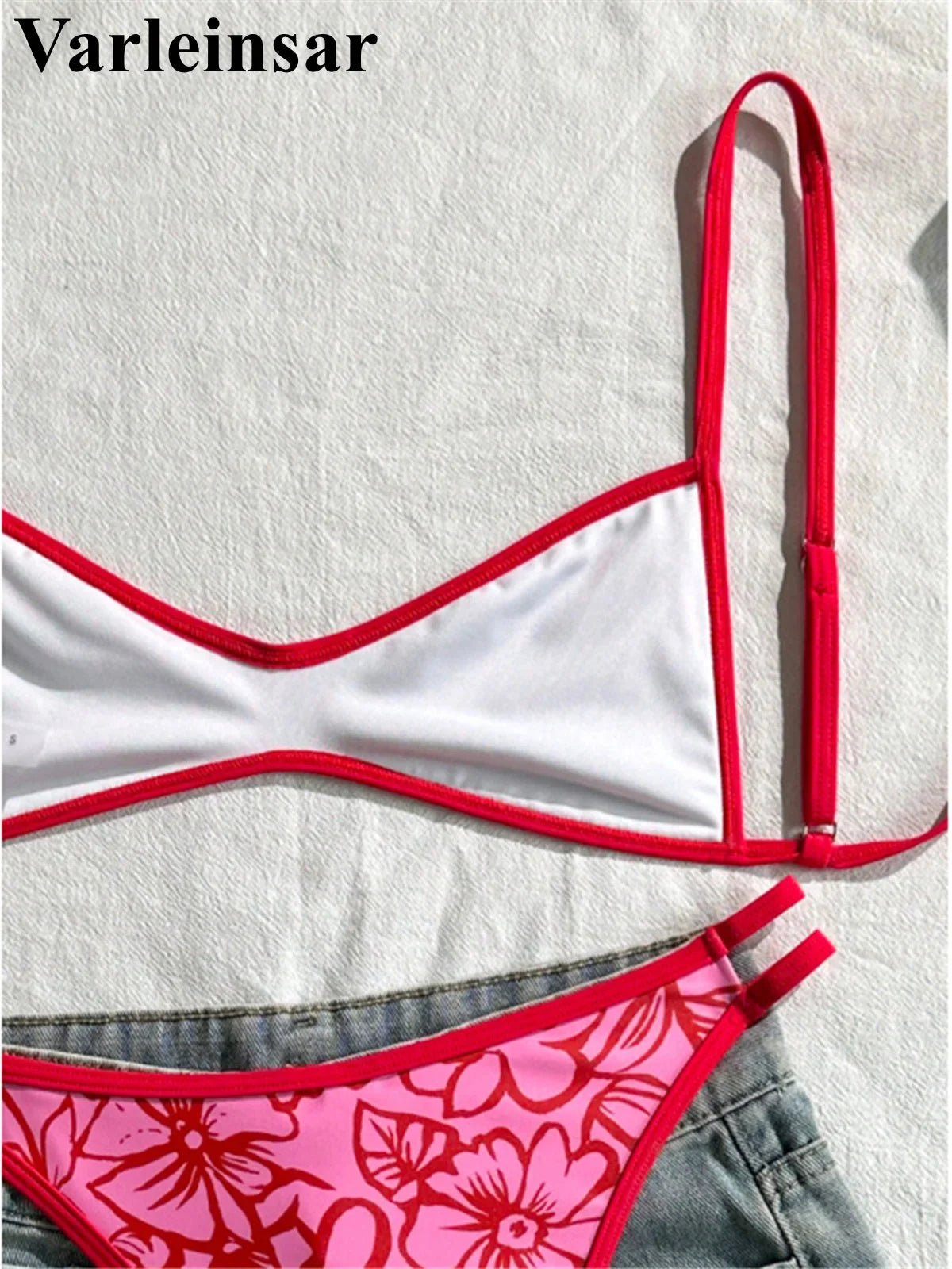 S - XL 2026 Sexy Printed High Leg Cut Bikini Female Swimsuit Women Swimwear Two-Pieces Bikini Set Bather Bathing Suit Swim V8037