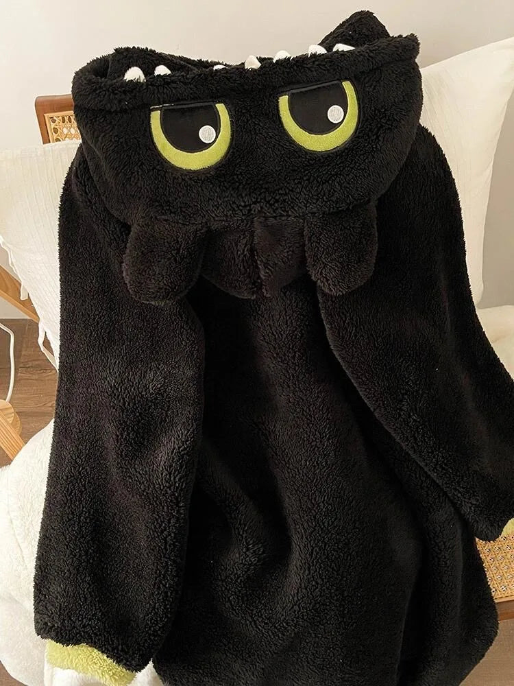 Adult Kigurumi Toothless Dragon Onesie Pajamas Cosplay Costume Robes Anime Nightgown Halloween Cartoon Sleepwear Slipper