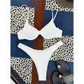 Sexy White Underwired Bra Bikini With Cup Women Swimwear Female Swimsuit Two-pieces Bikini set Bather Bathing Suit Swim V4436