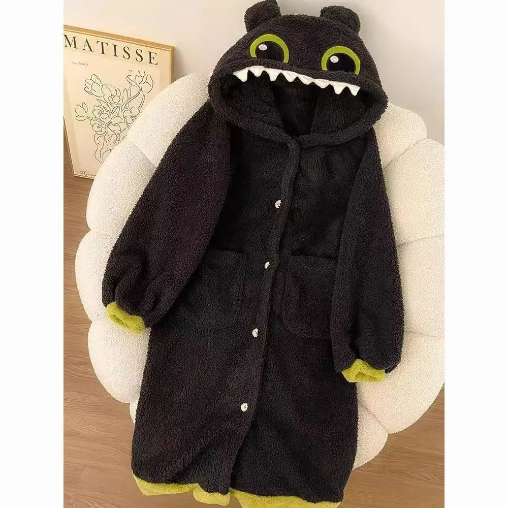 Adult Kigurumi Toothless Dragon Onesie Pajamas Cosplay Costume Robes Anime Nightgown Halloween Cartoon Sleepwear Slipper