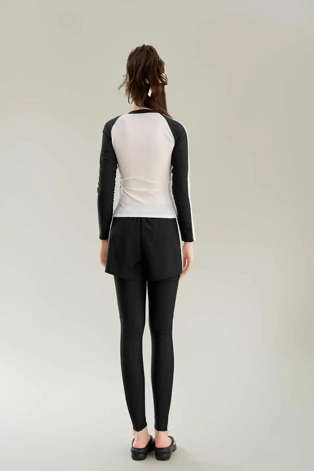 New Swimsuit with High-end Feel Sports Split Two-piece Set, Conservative Slimming, Flat Corner Pants, Hot Spring Swimsuit
