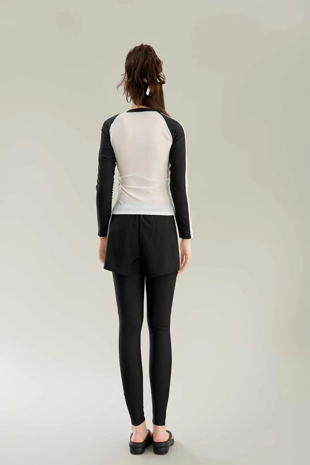 New Swimsuit with High-end Feel Sports Split Two-piece Set, Conservative Slimming, Flat Corner Pants, Hot Spring Swimsuit