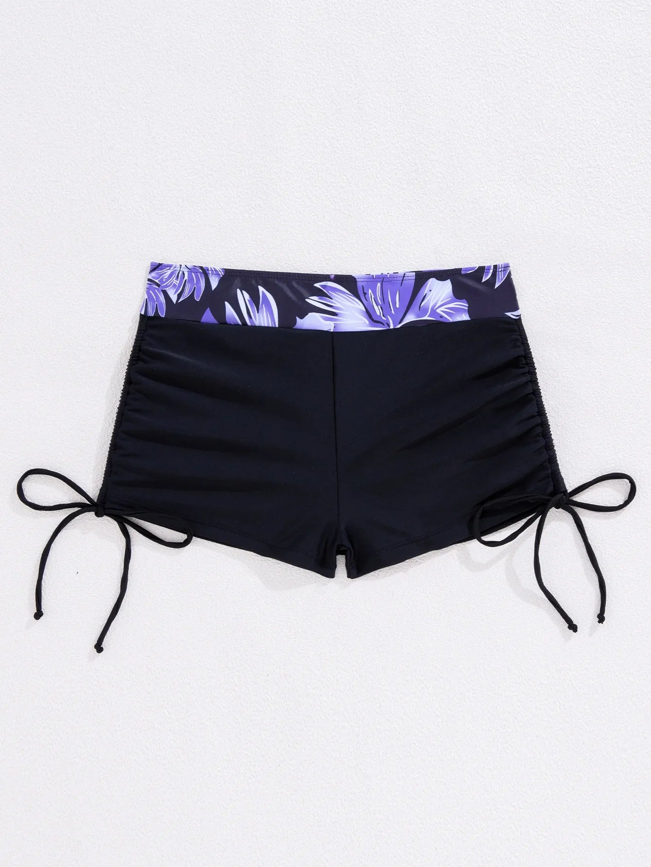 Women's Two-Piece Swimsuit Cross Strap Backless Bikini Floral Print Sports Fit Bodycon Polyester Fabric Swimming Water Sport